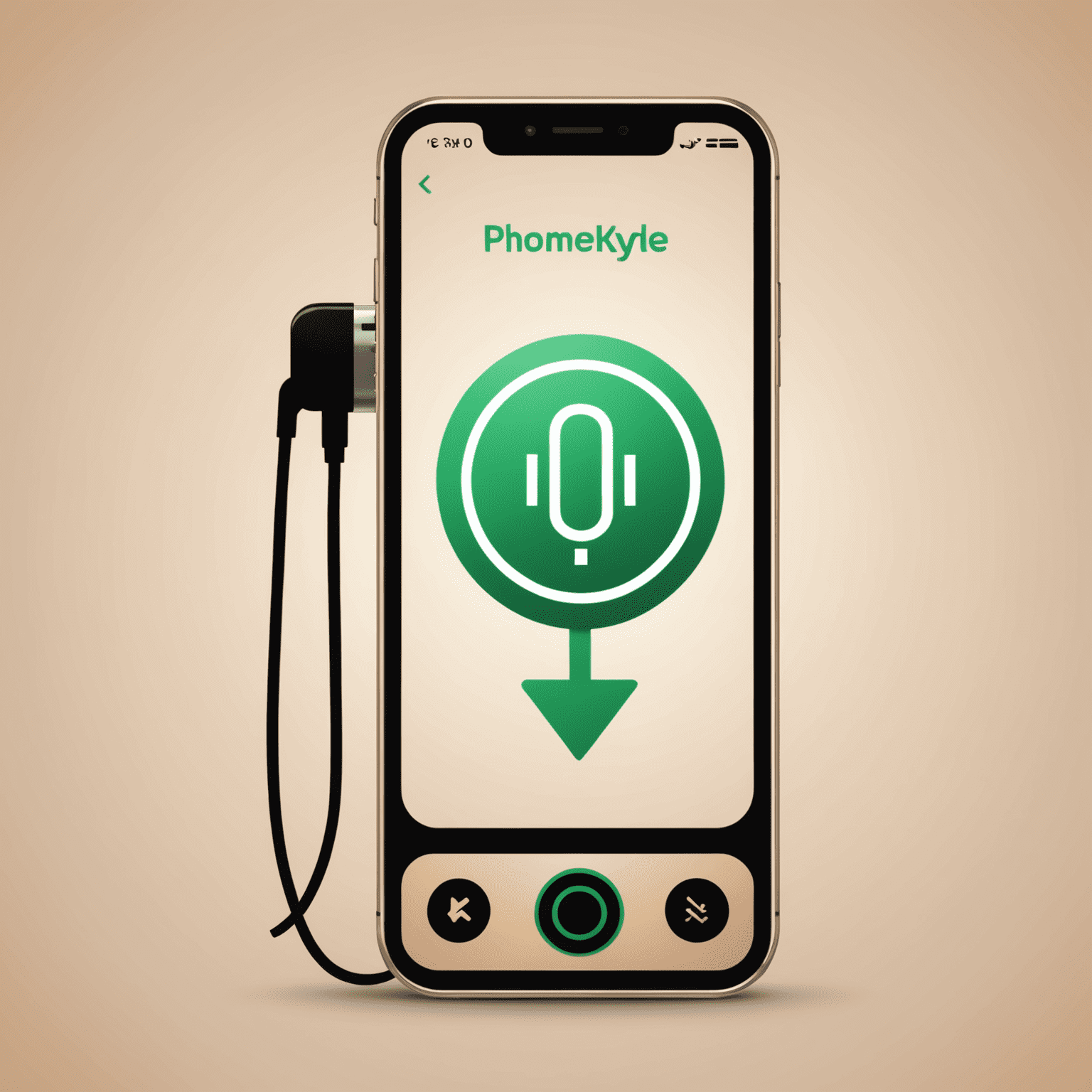 Phonebkyde.com logo - A stylized mobile phone with recharge symbol