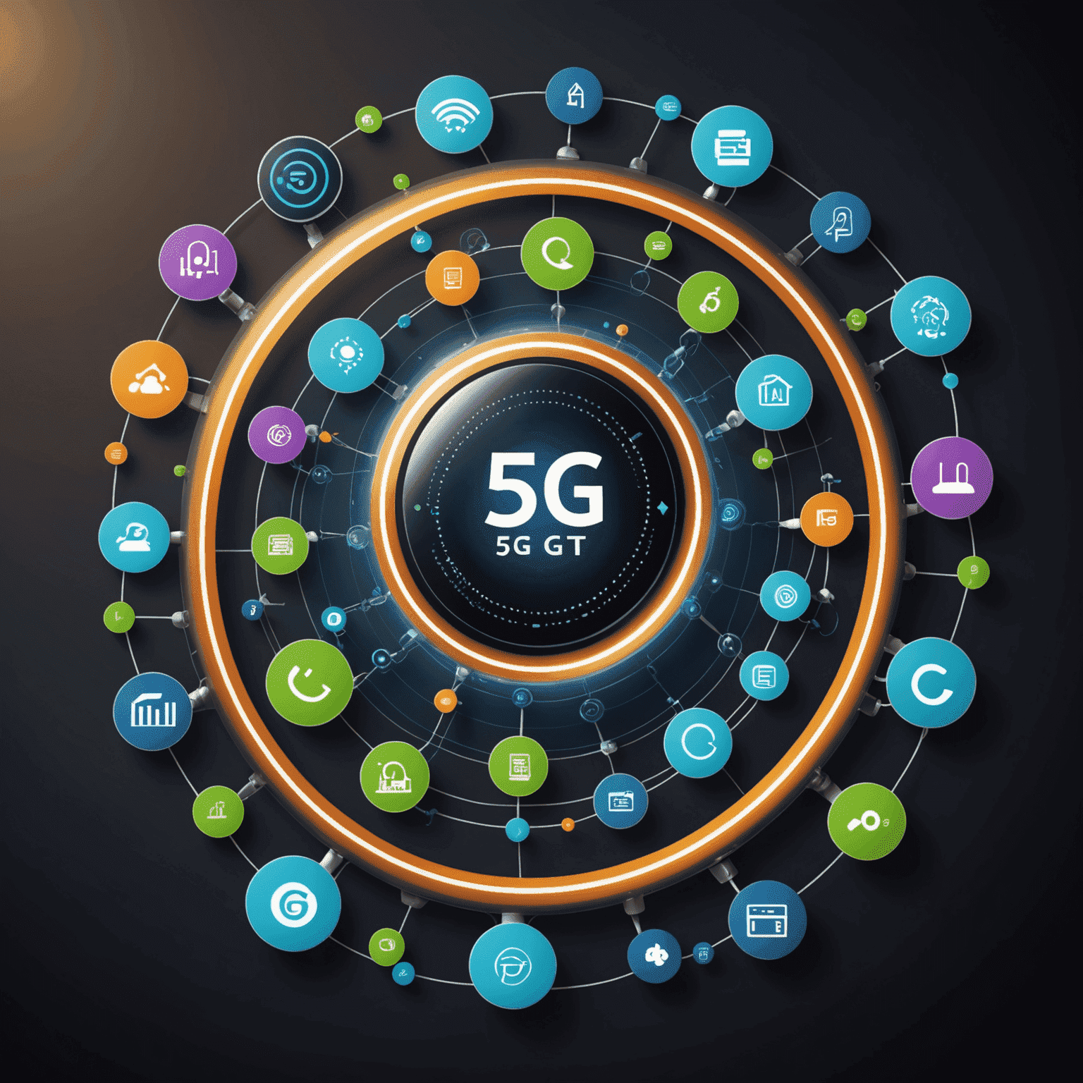 Multiple devices connected to a 5G network, symbolizing Etisalat's Data Bonanza offer